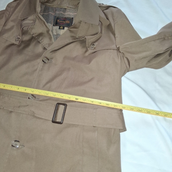 Botany 500 Brown Herringbone Trench Coat Women Size 42 Made In Usa - Picture 13 of 16